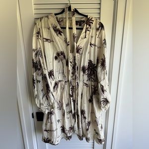 Banana Republic Safari Print Balloon Dress Size L